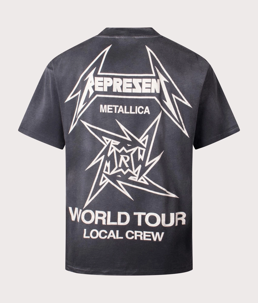 Represent Mens Oversized fit  x Metallica Local Crew T-Shirt