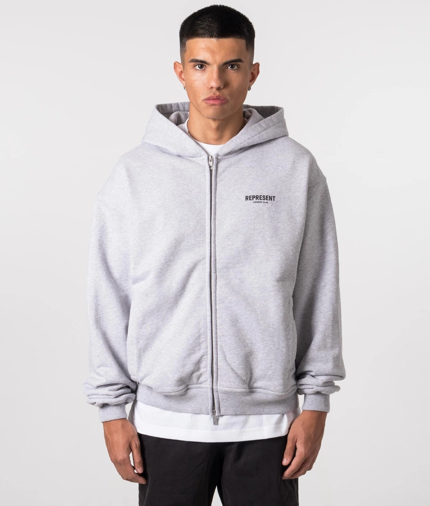Represent Mens Owners Club Zip Through Hoodie