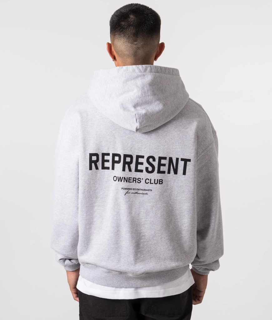 Represent Mens Owners Club Zip Through Hoodie