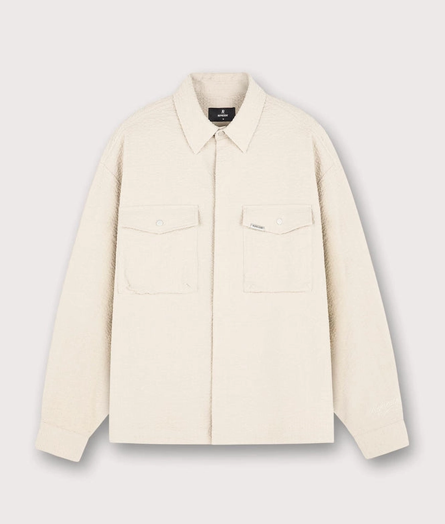 Represent Mens Textured Long Sleeve Shirt
