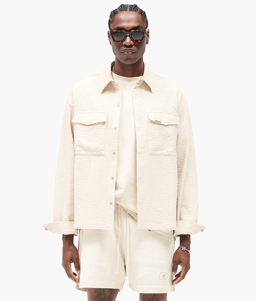 Represent Mens Textured Long Sleeve Shirt