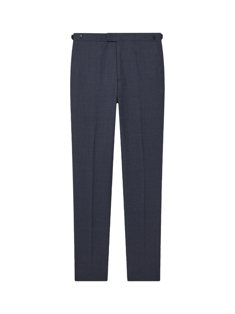 REISS Men's Dunn Slim Fit Textured Trousers - Size 34 Blue
