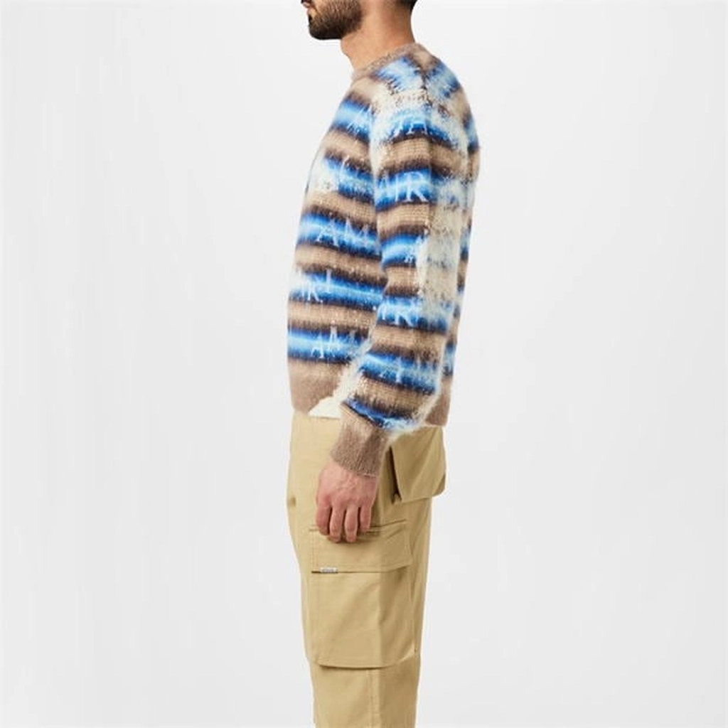 AMIRI Wool-Blend Logo Sweater - Blue