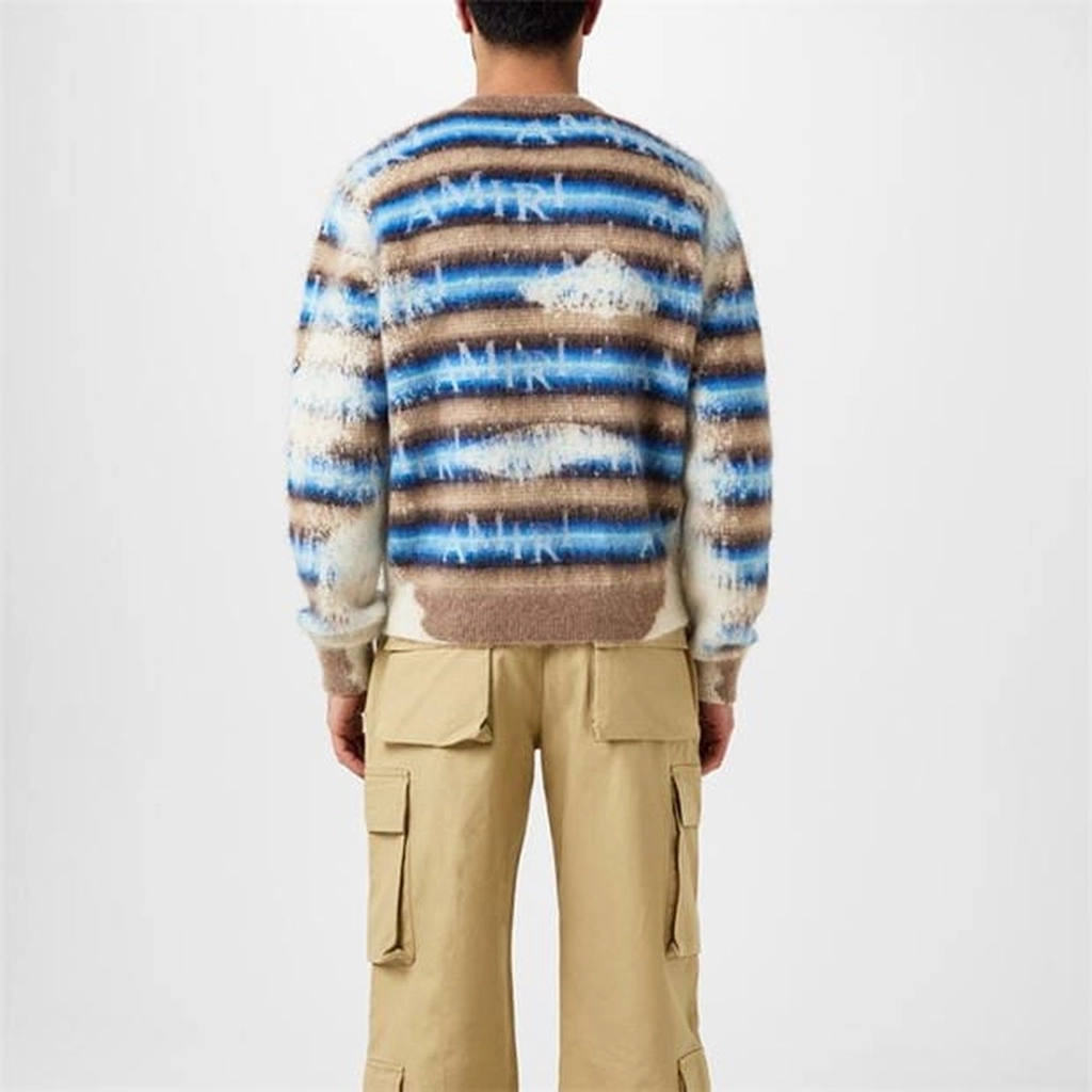 AMIRI Wool-Blend Logo Sweater - Blue