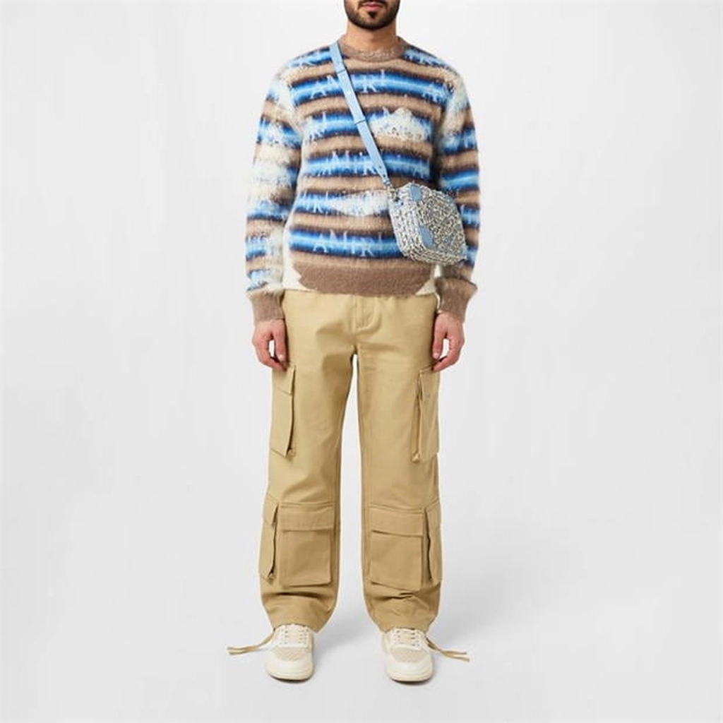 AMIRI Wool-Blend Logo Sweater - Blue