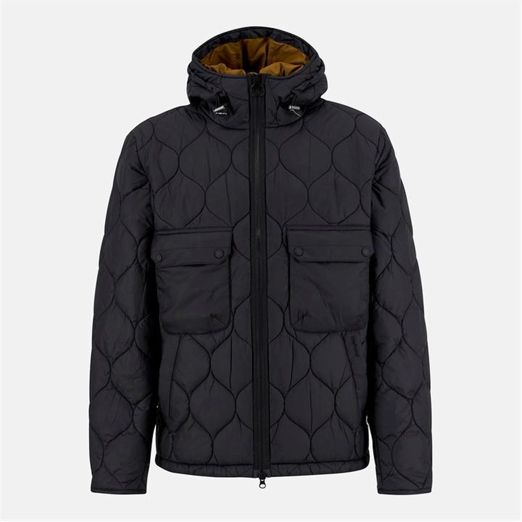 Barbour Re-Engineered Hooded Spey Quilted Jacket - Black