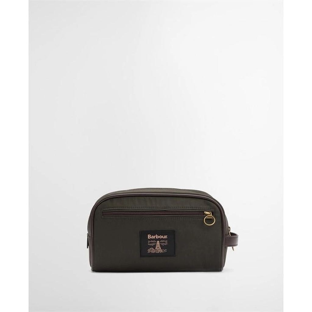 Barbour Wax Washbag - Green