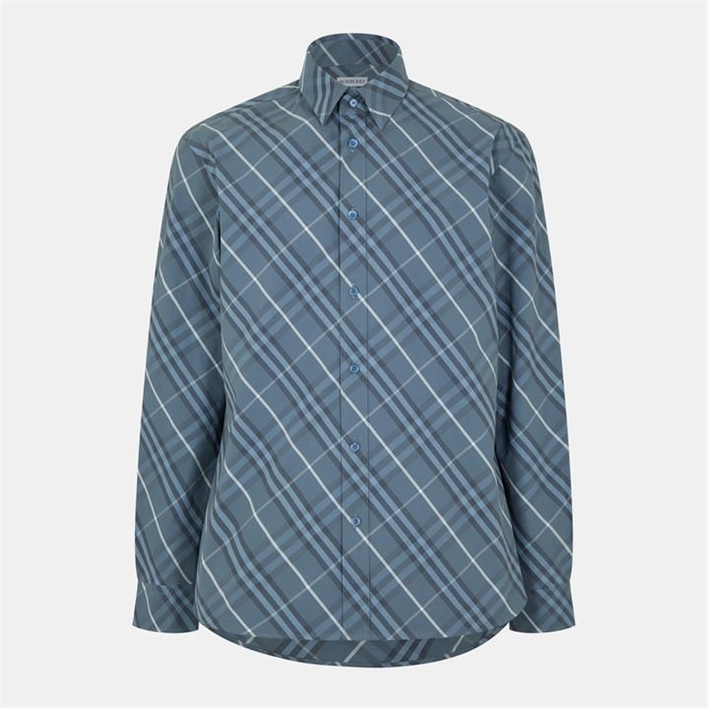 Burberry Burb Check LS Shirt - Blue