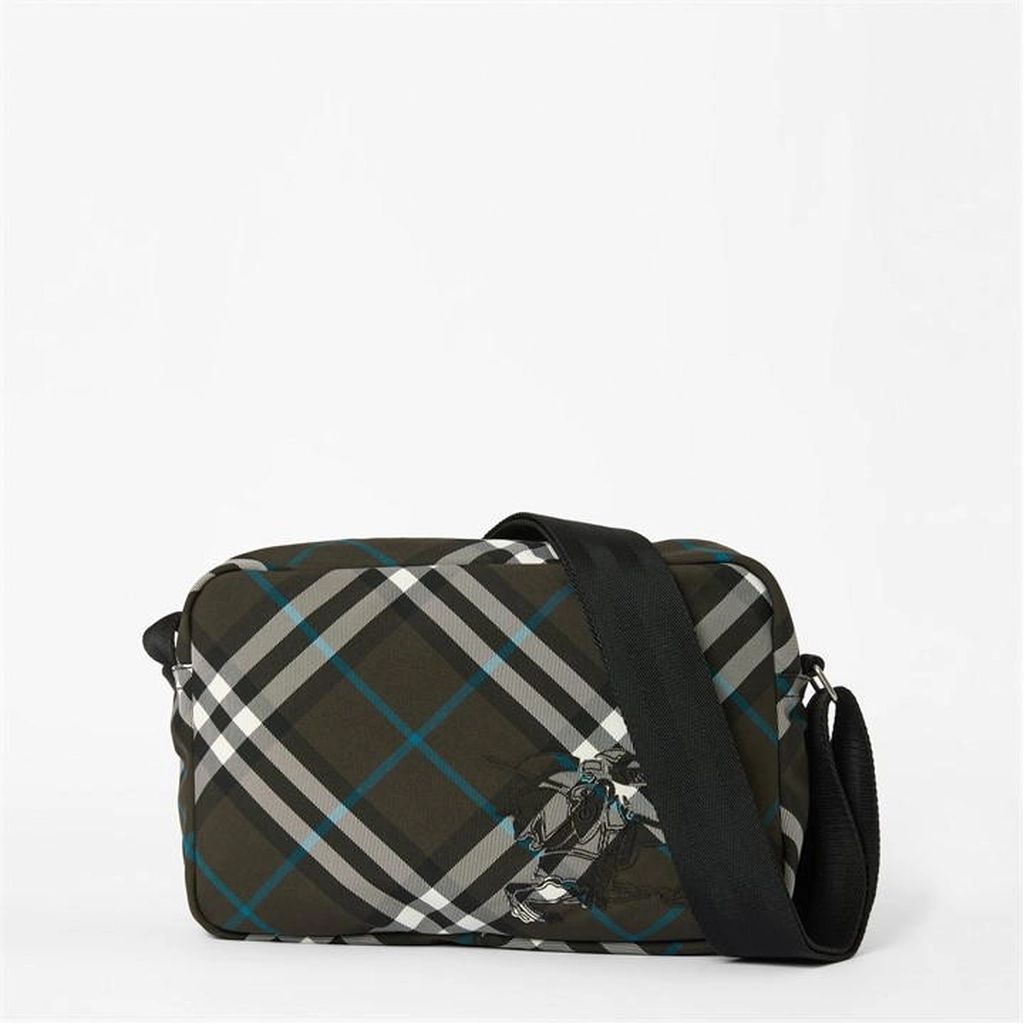 Burberry Check Crossbody Bag - Black