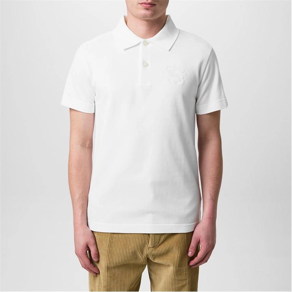 Burberry Logo Polo Top - White