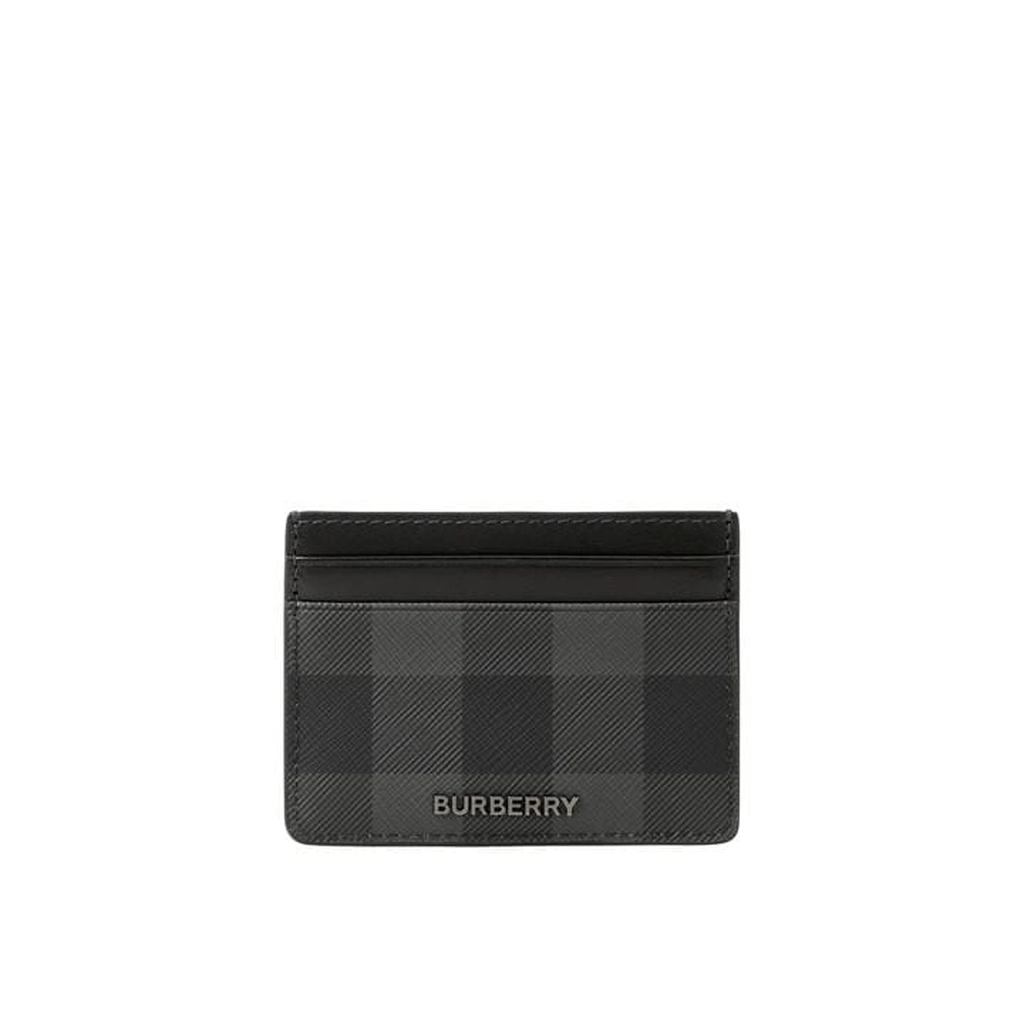Burberry Men's Sandon Check Card Case - Grey
