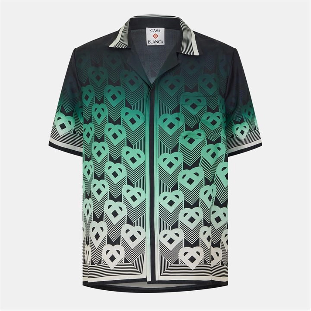 Casablanca Casa Mono Silk Shirt - Black