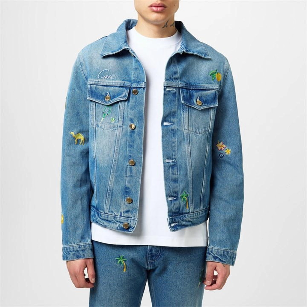 Casablanca Denim Motif Jacket - Blue