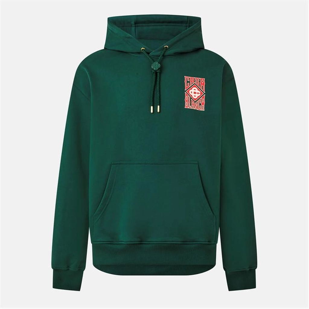 Casablanca Gothic Logo Hooded Sweatshirt - Green