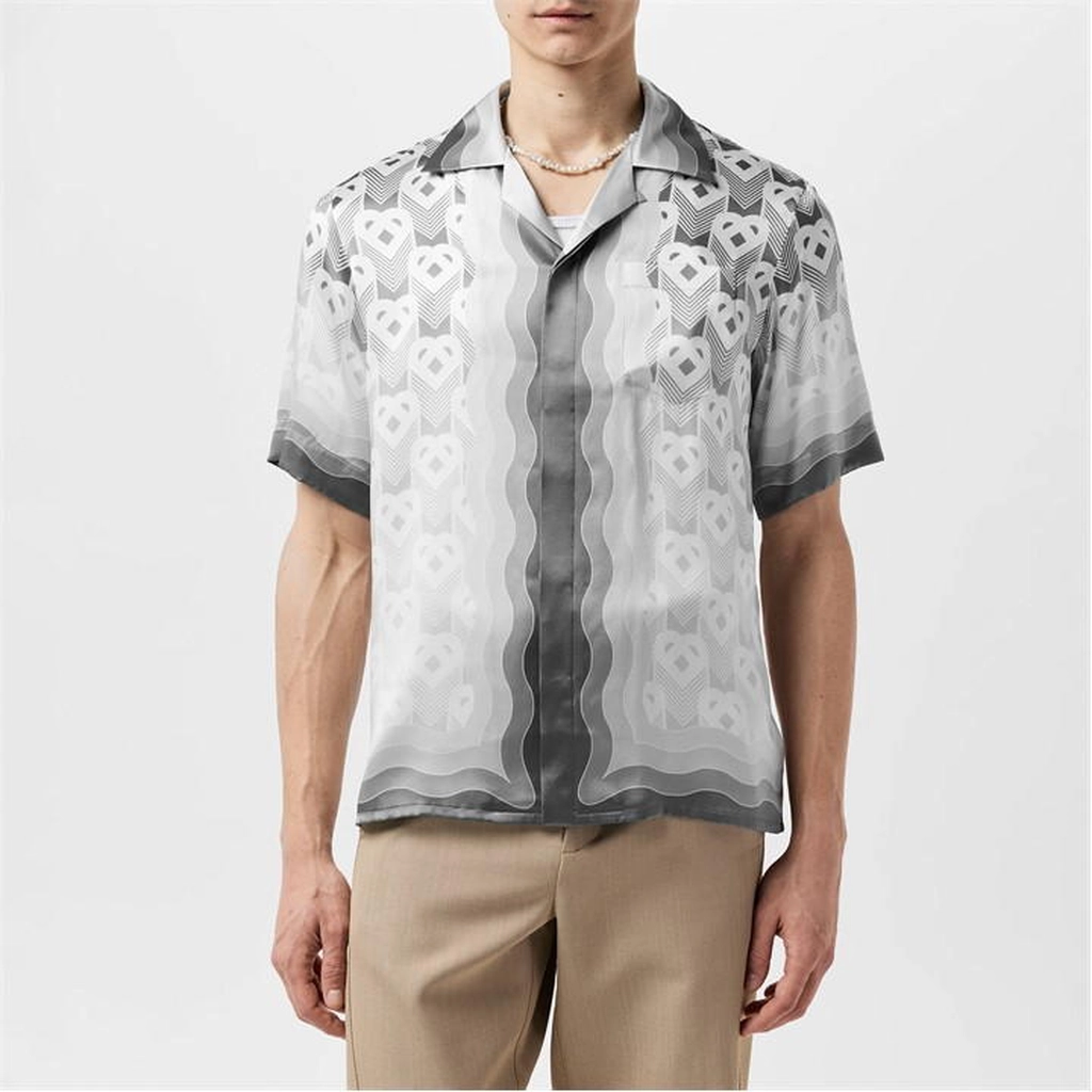Casablanca Men'S Mono Silk Shirt - Grey