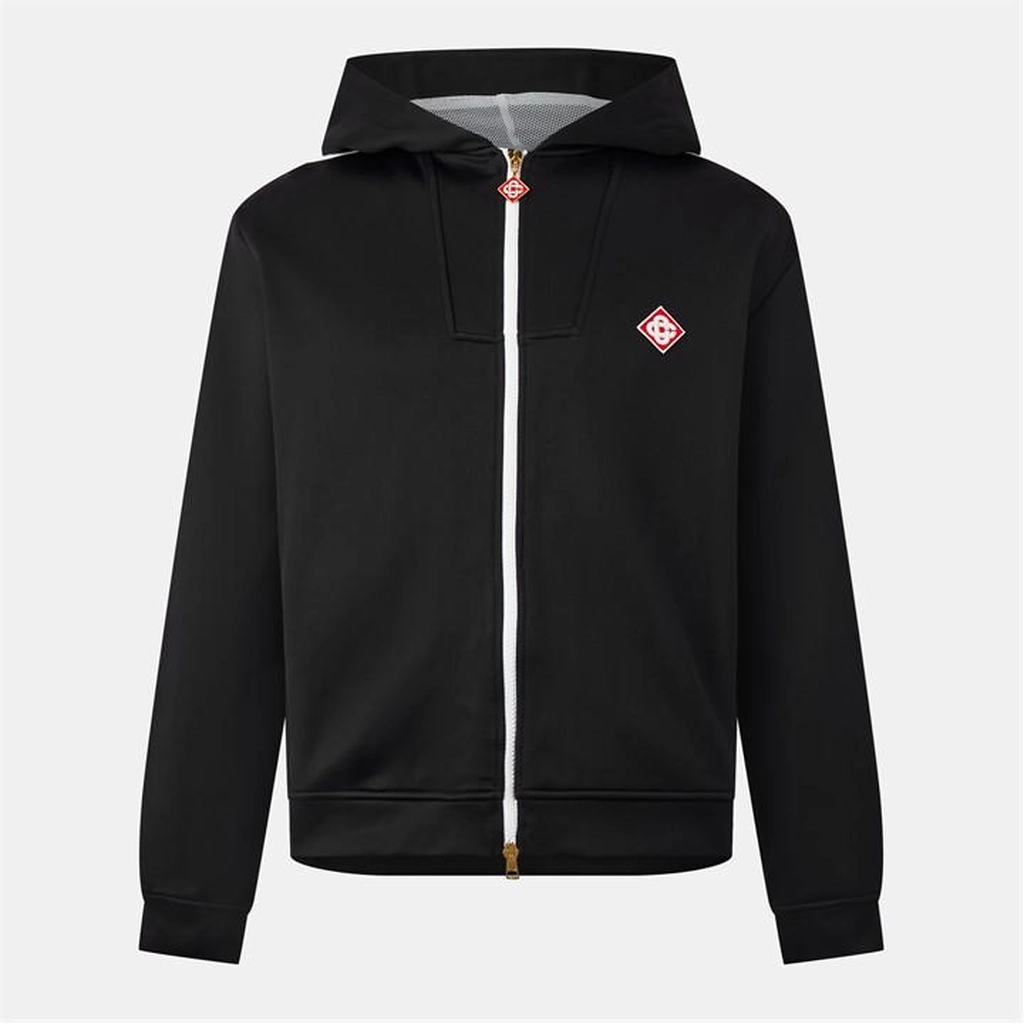Casablanca Scuba Hooded Sweatshirt - Black