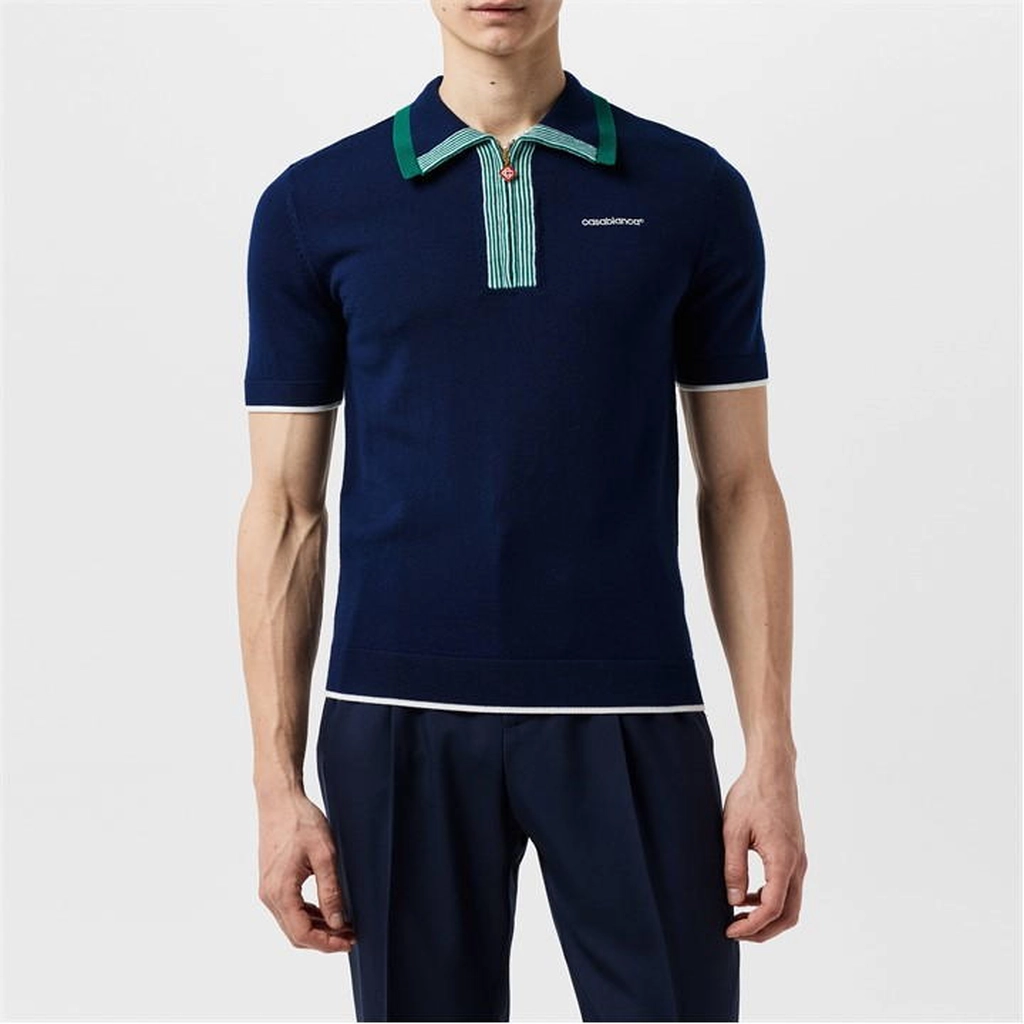 Casablanca Tennis Polo Shirt - Blue