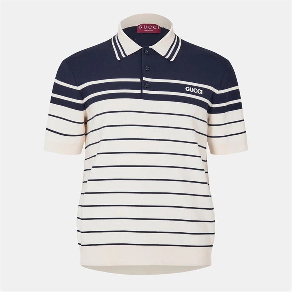Gucci Cotton Polo Shirt With Embroidery - White