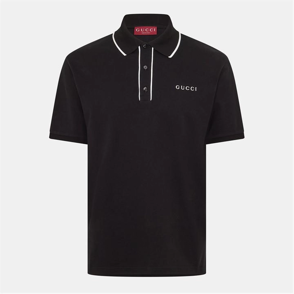 Gucci Tipped Polo Shirt - Black