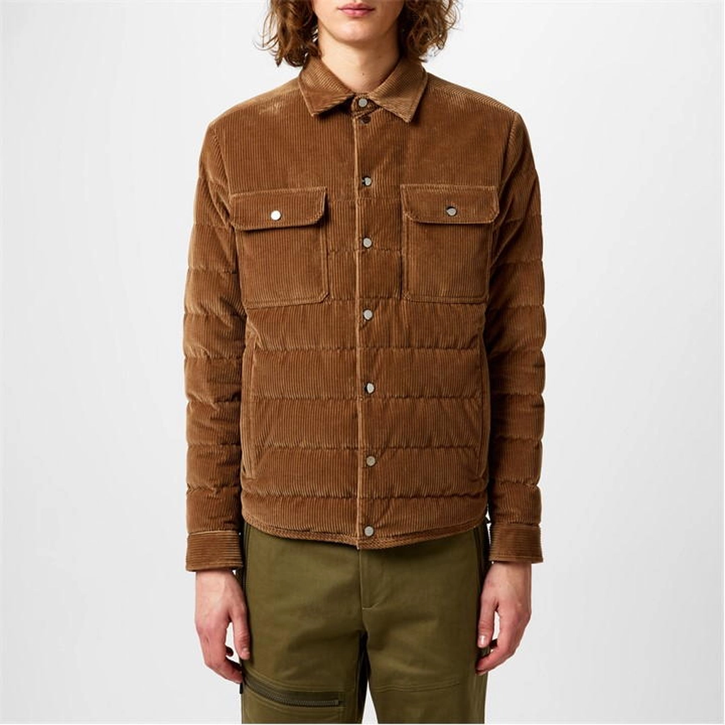 Moncler Corduroy Puffer Jacket - Brown