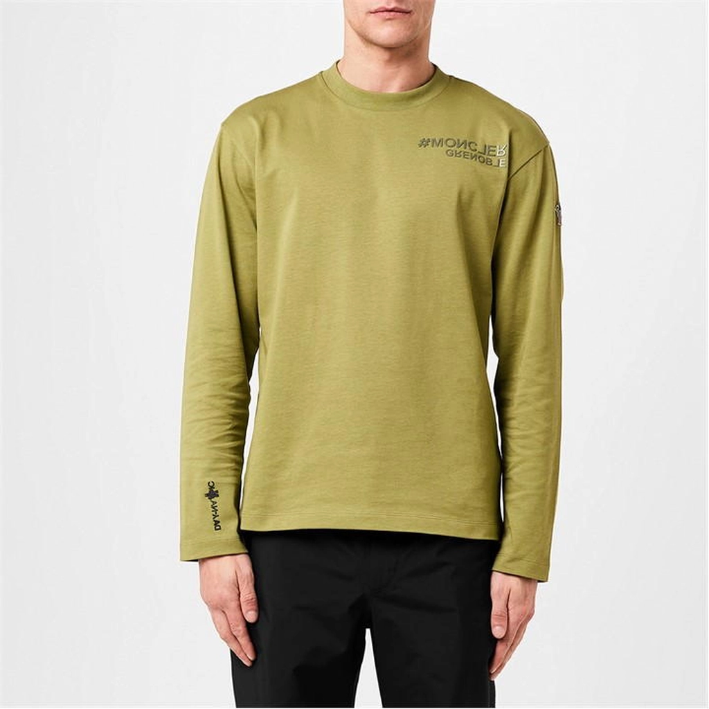 Moncler Day-Namic Logo Long Sleeve Top - Green