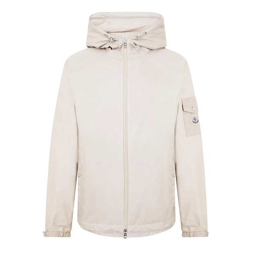 Moncler Etiache Hooded Rain Jacket - Beige