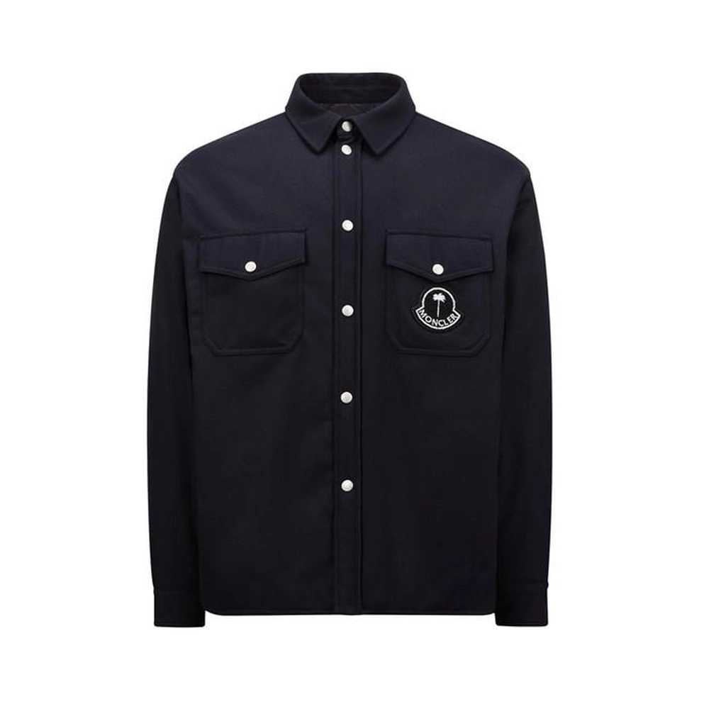 Moncler Wool Flannel Shirt - Blue