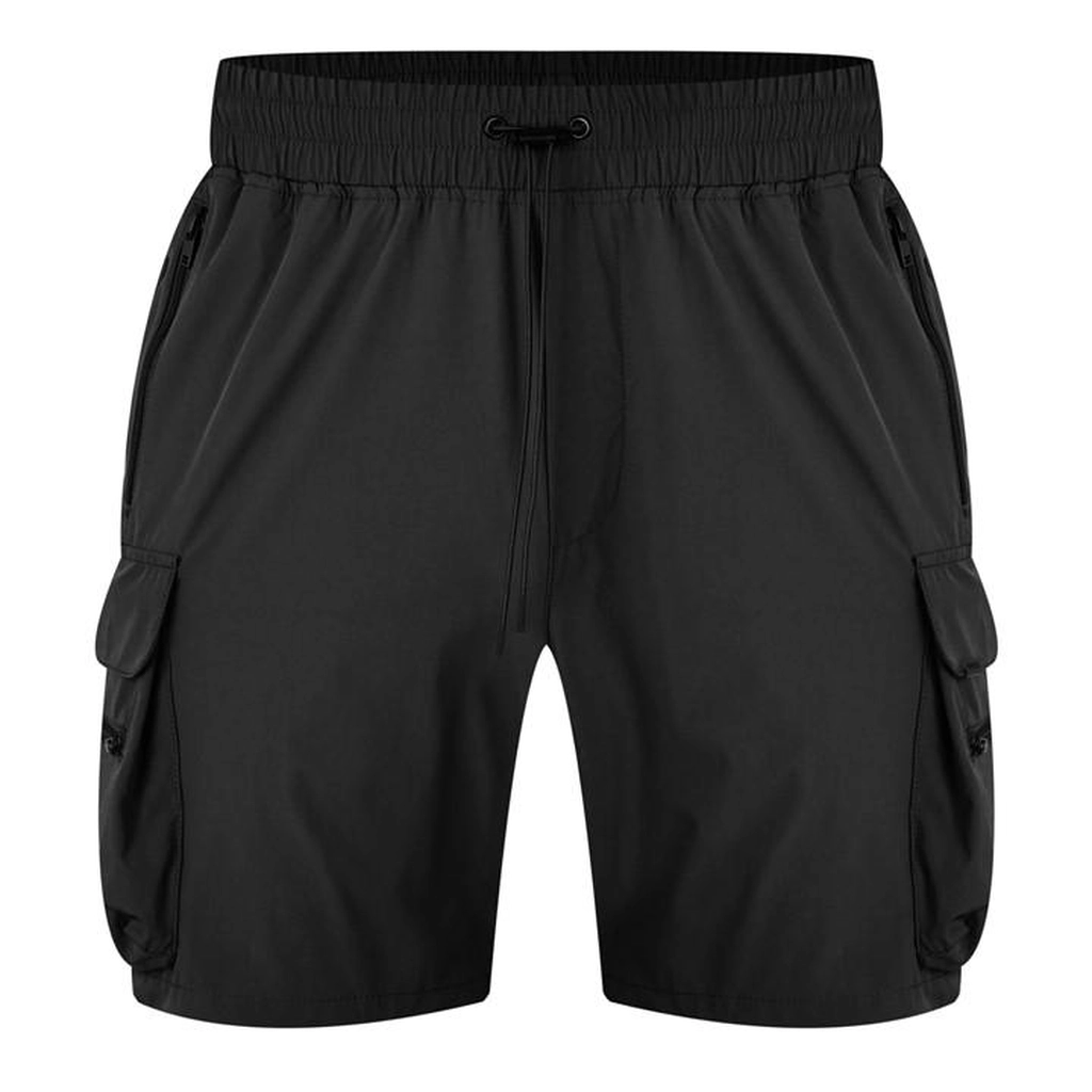 Represent Men'S Logo Nylon V1 Cargo Shorts - Black