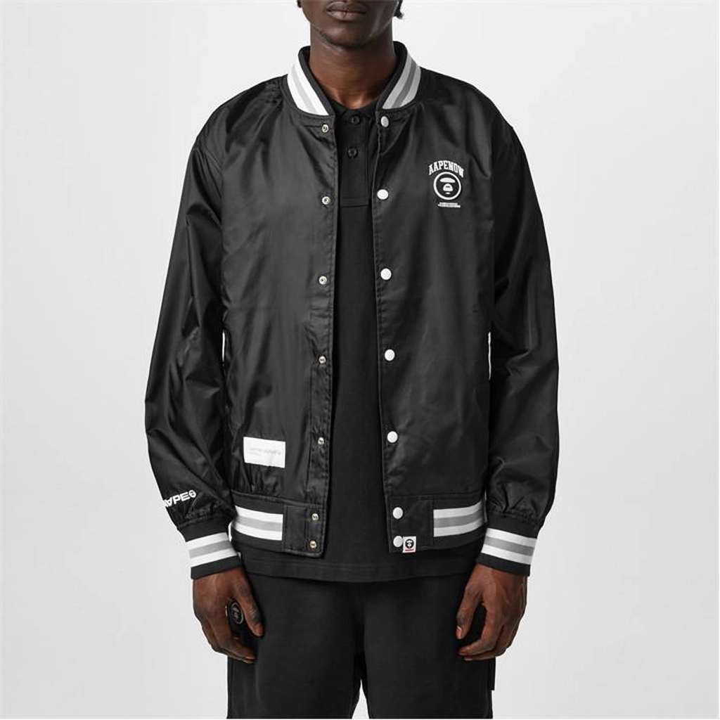 Aape Varsity Embroidered Regular-Fit Shell Jacket - Black