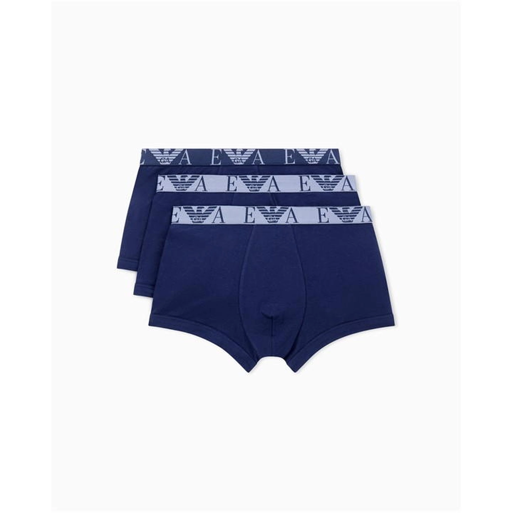 Armani 3-Pack Logo Trunks - Blue