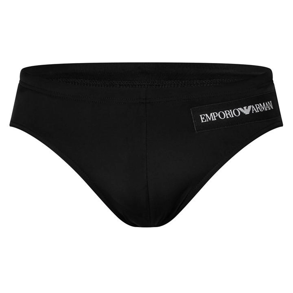 Armani Logo Swimming Briefs - Black