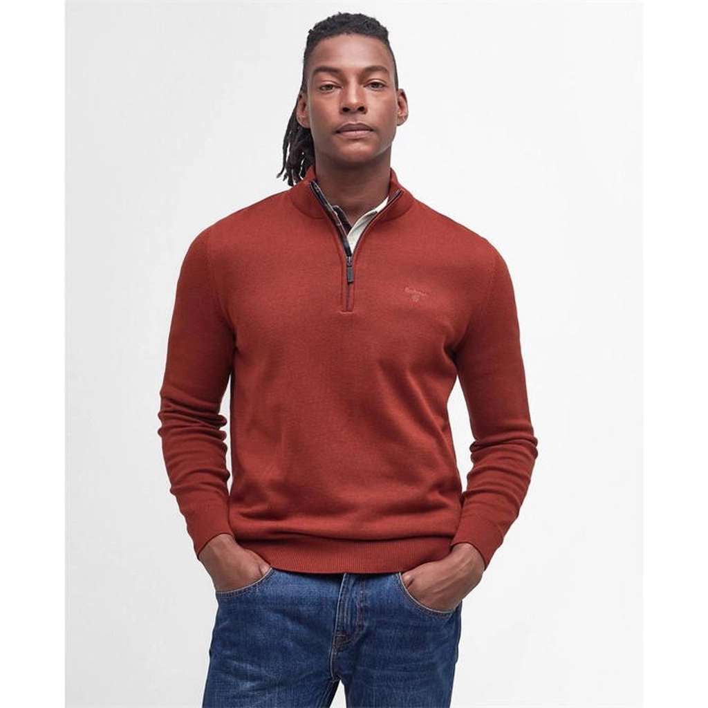 Barbour Avoch Half-Zip Jumper - Red