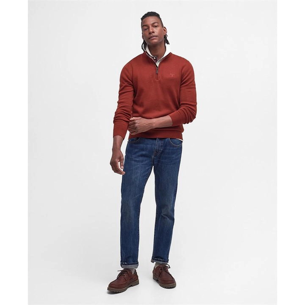 Barbour Avoch Half-Zip Jumper - Red