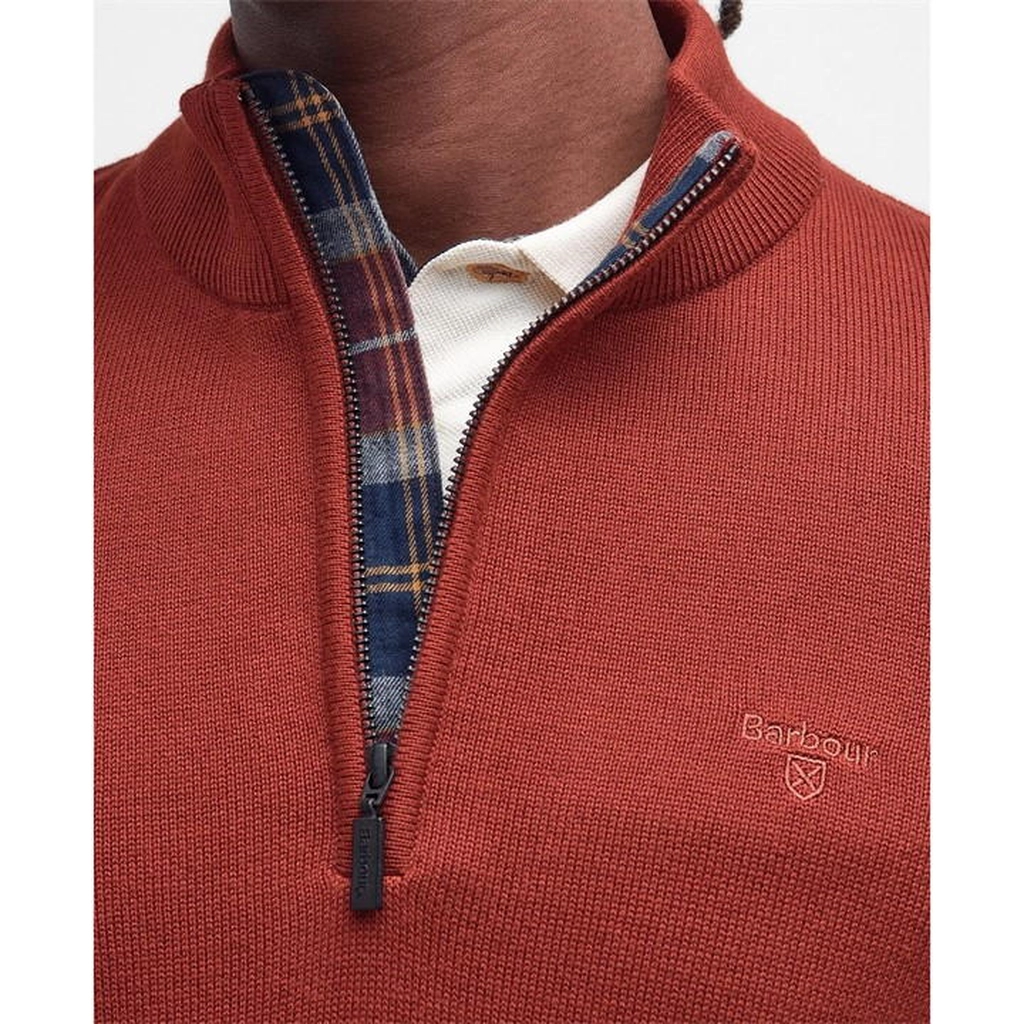 Barbour Avoch Half-Zip Jumper - Red