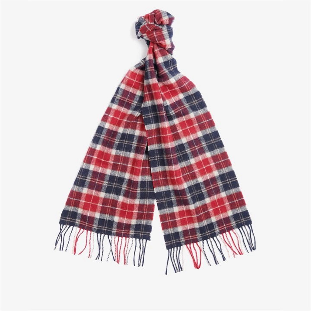 Barbour Tartan Lambswool Scarf - Red