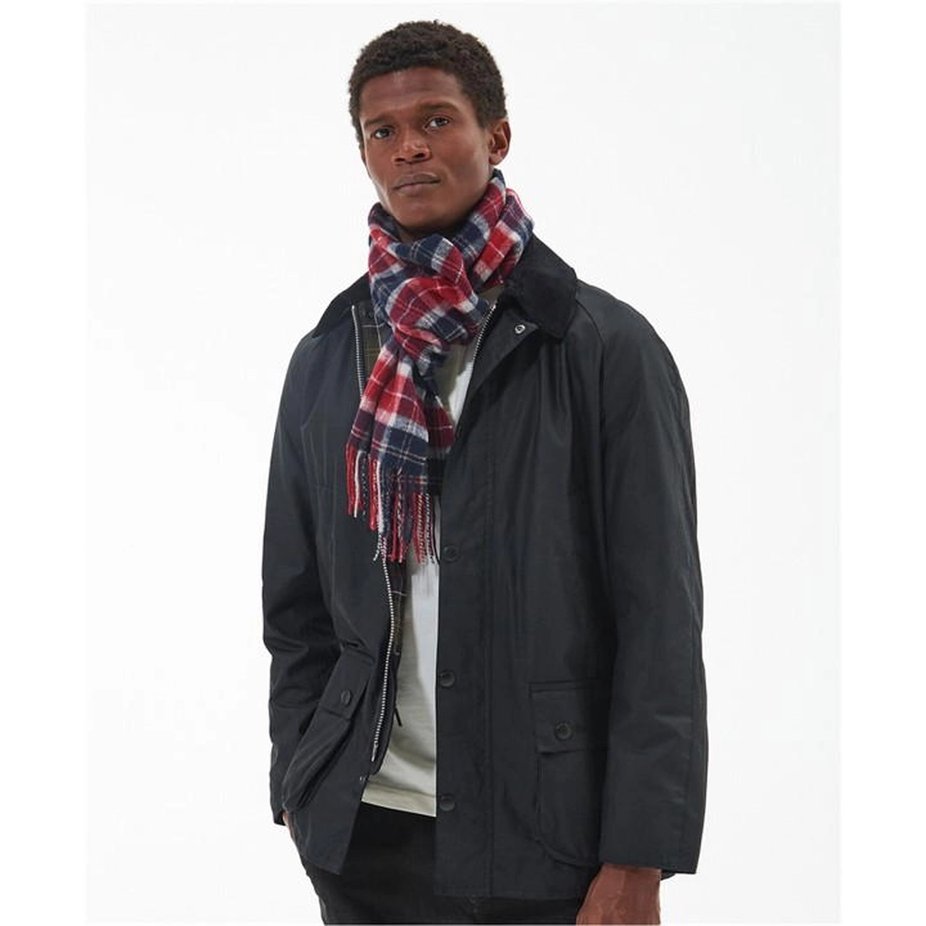 Barbour Tartan Lambswool Scarf - Red