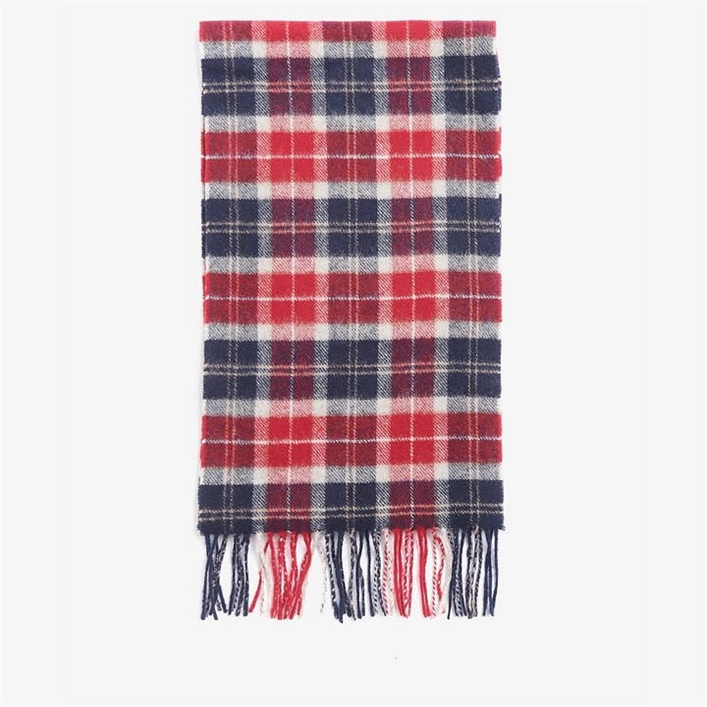 Barbour Tartan Lambswool Scarf - Red