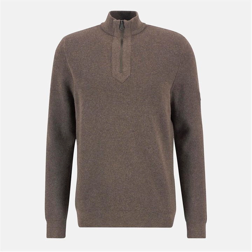 Barbour Crawley Half Zip Jumper - Beige