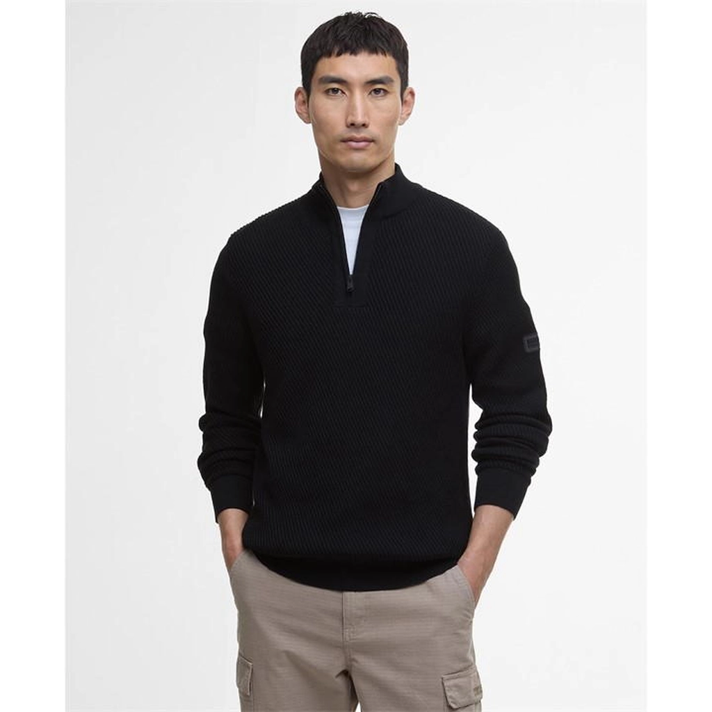 Barbour Dune Half-Zip Jumper - Black