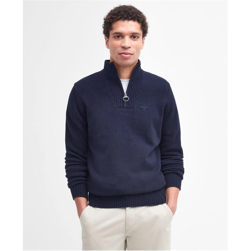 Barbour Essential Half Zip Jumper - Blue