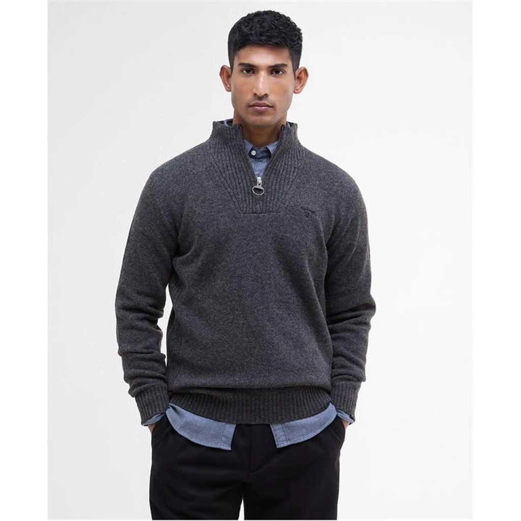 Barbour Essential Half Zip Jumper - Grey