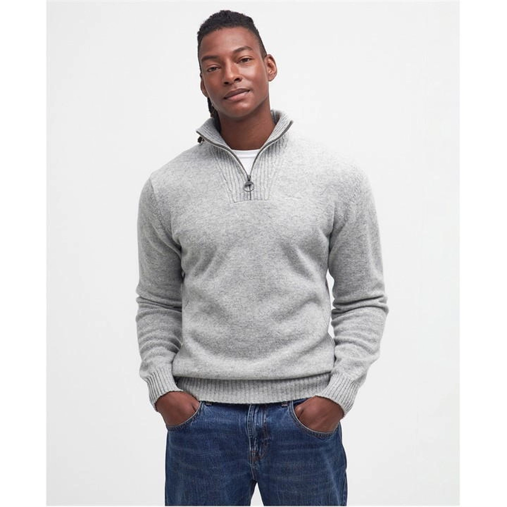 Barbour Essential Half Zip Jumper - Grey