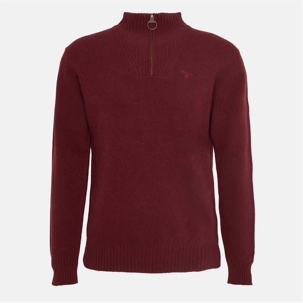 Barbour Essential Half Zip Jumper - Red