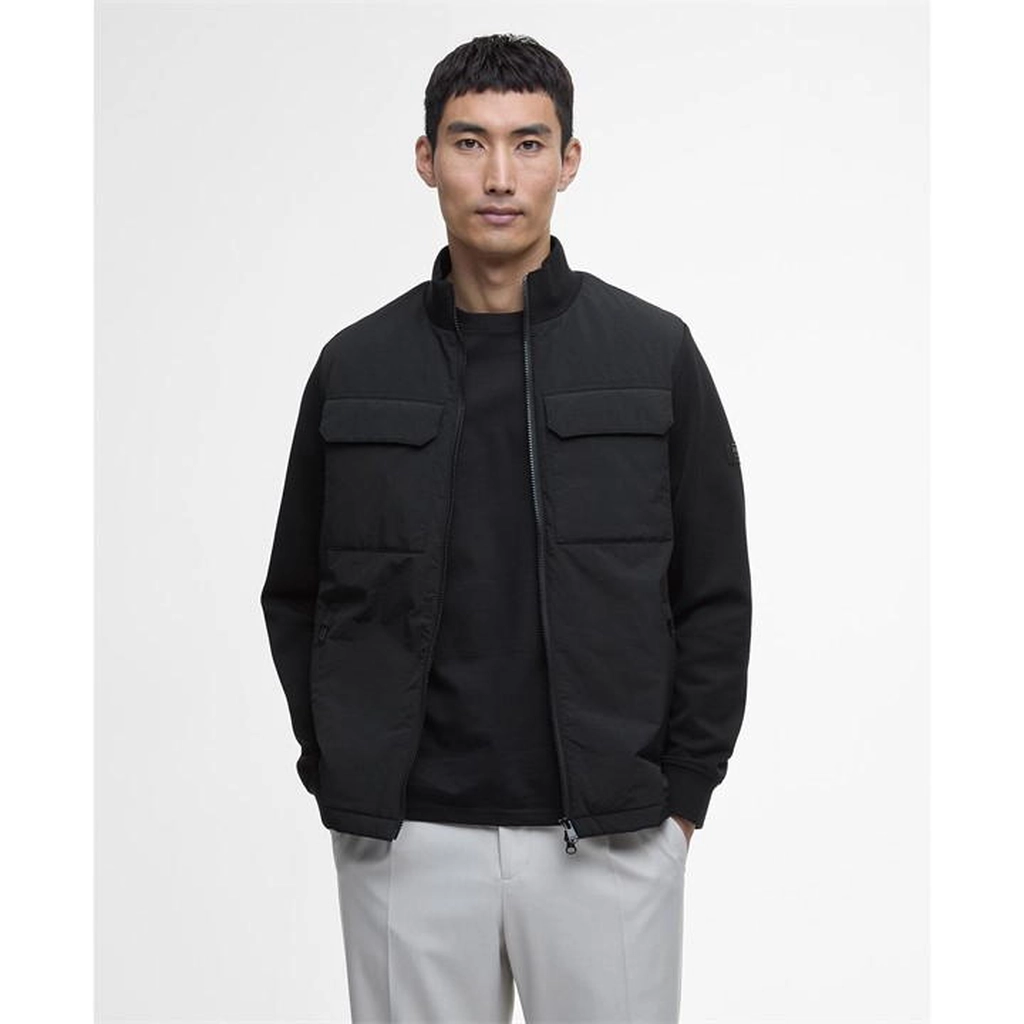 Barbour Ethan Quilted Sweater Jacket - Black