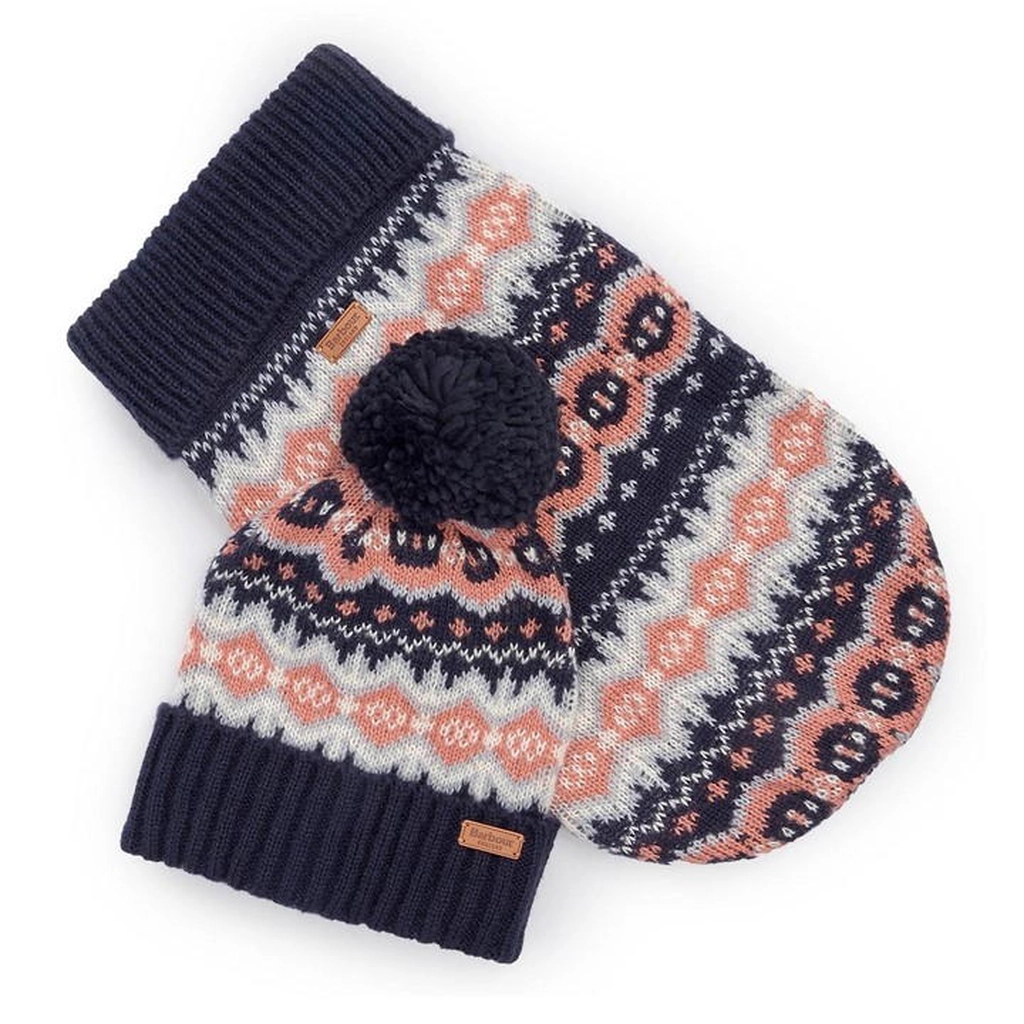 Barbour Fair isle Dog Gift Set - Pink