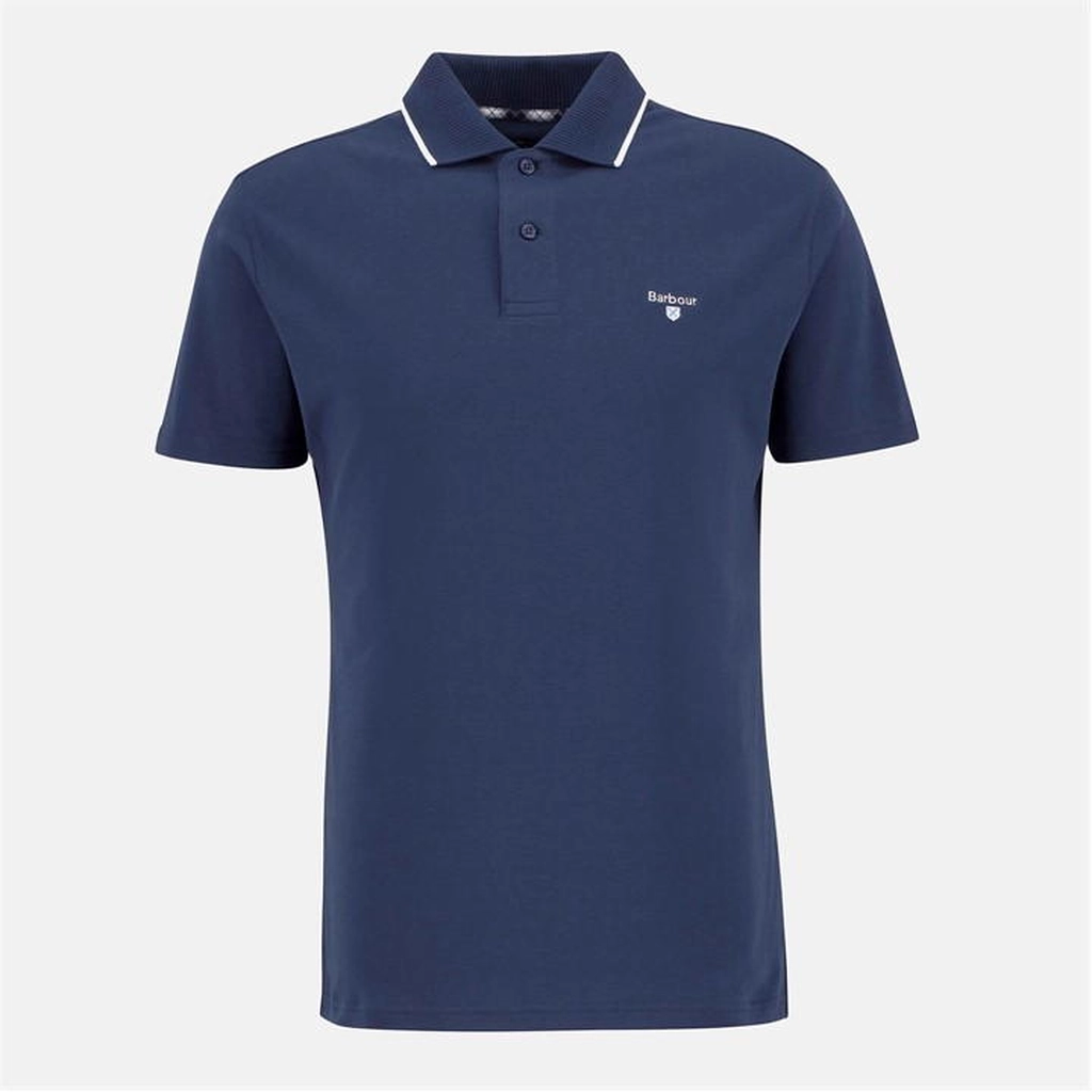 Barbour Hackney Tailored Short-Sleeved Polo Shirt - Blue