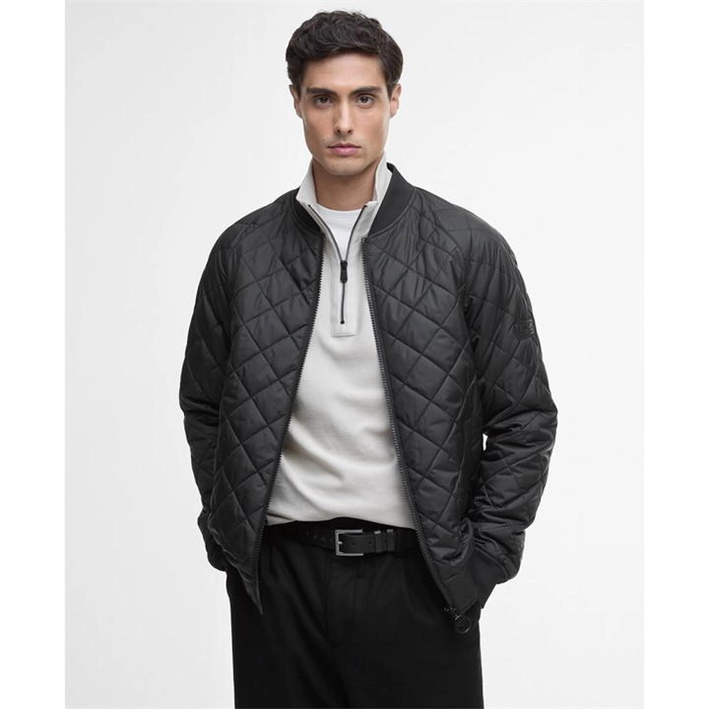 Barbour Harfell Quilted Bomber Jacket - Black