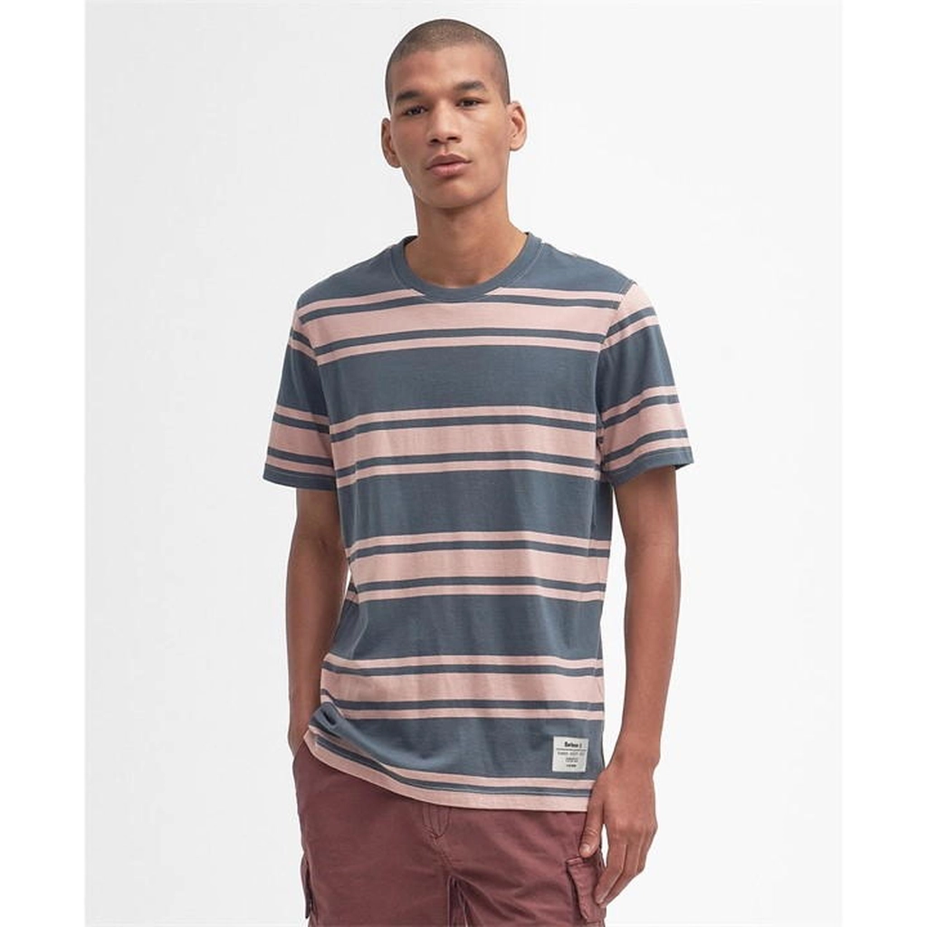 Barbour Kilton Striped T-Shirt - Grey