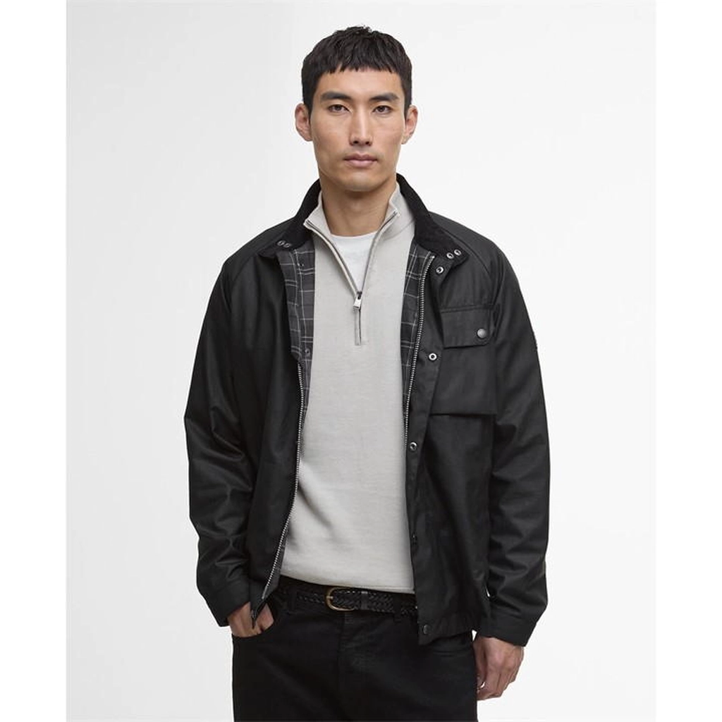 Barbour Lexton Waxed Jacket - Black