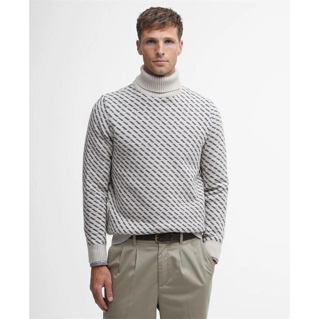 Barbour Masham Rollneck Jumper - Cream